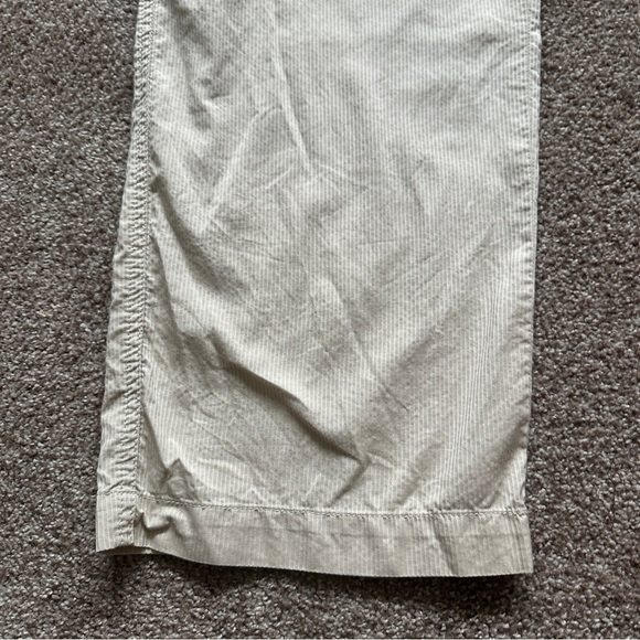 Y2K Charter Club Cream Pinstripe Ankle Cargo Pants Women’s Size 14 Preppy Spring - Picture 8 of 16